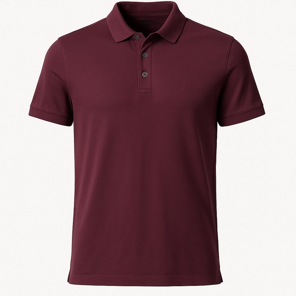 Calvin Klein Other - Calvin Klein Men’s Polo Shirt M | Burgundy Cotton Classic Fit